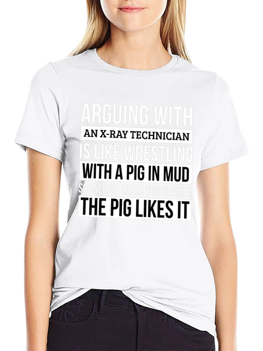X-Ray Technician Pig T-Shirt - Funny Gift
