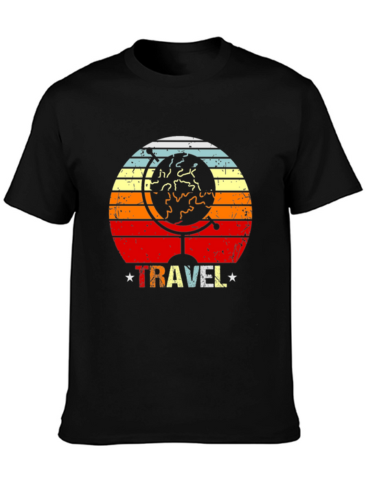 Retro Travel Globe Graphic T-Shirt