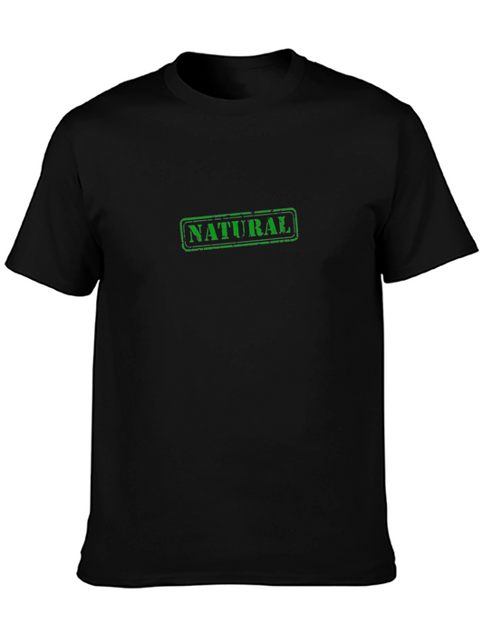 Natural Stamp Graphic Black T-Shirt