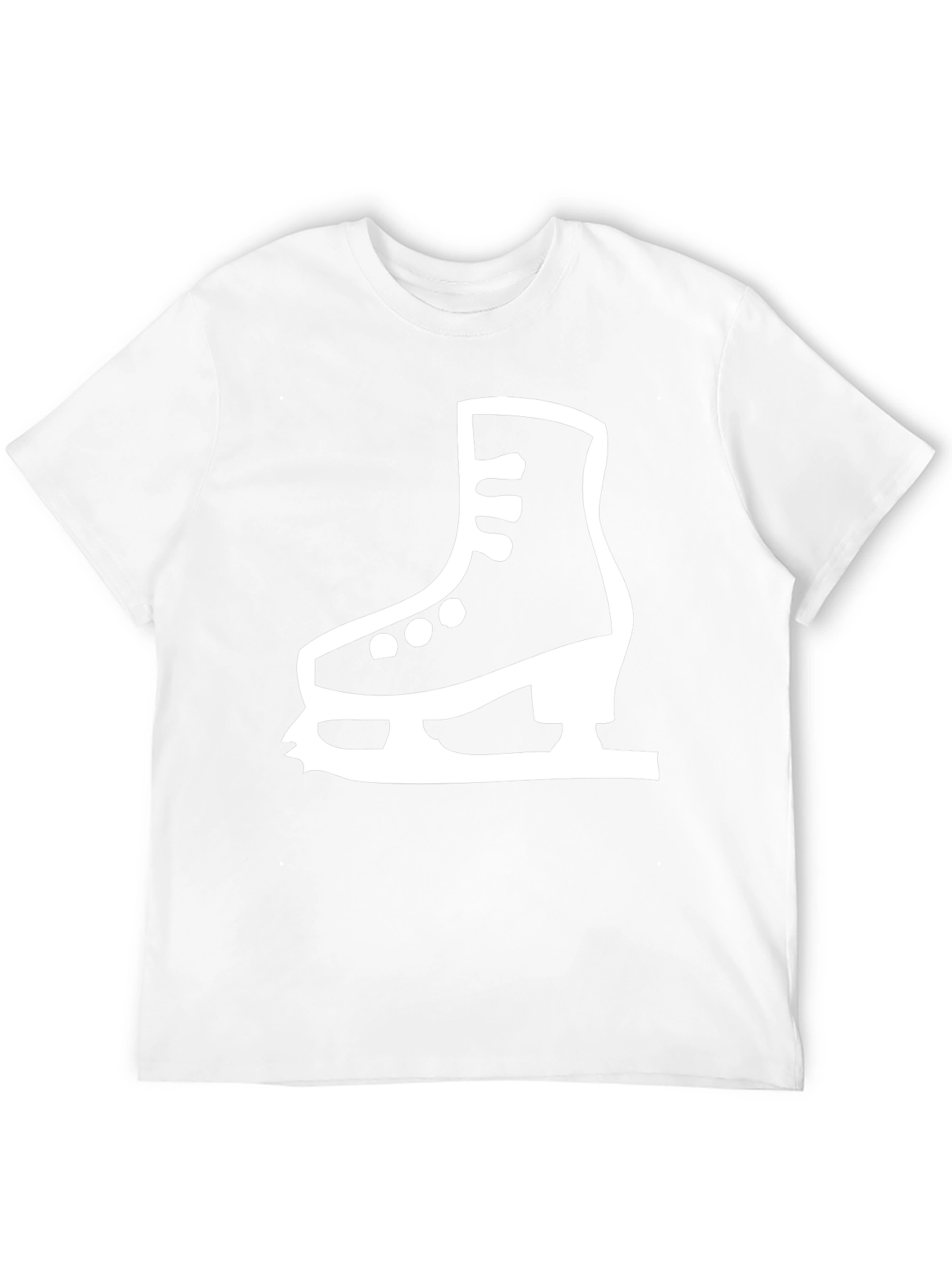 Ice Skate Graphic Tee - Black Cotton T-Shirt