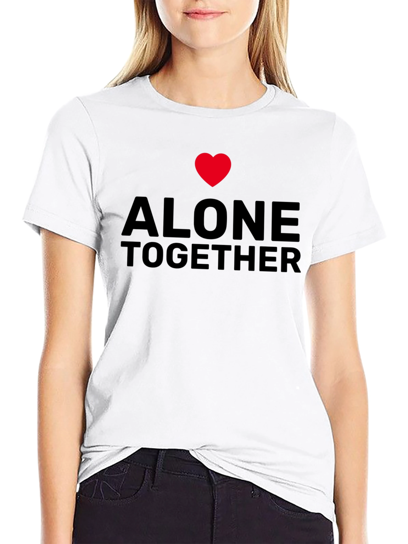 Alone Together Graphic Tee - Black Casual Shirt