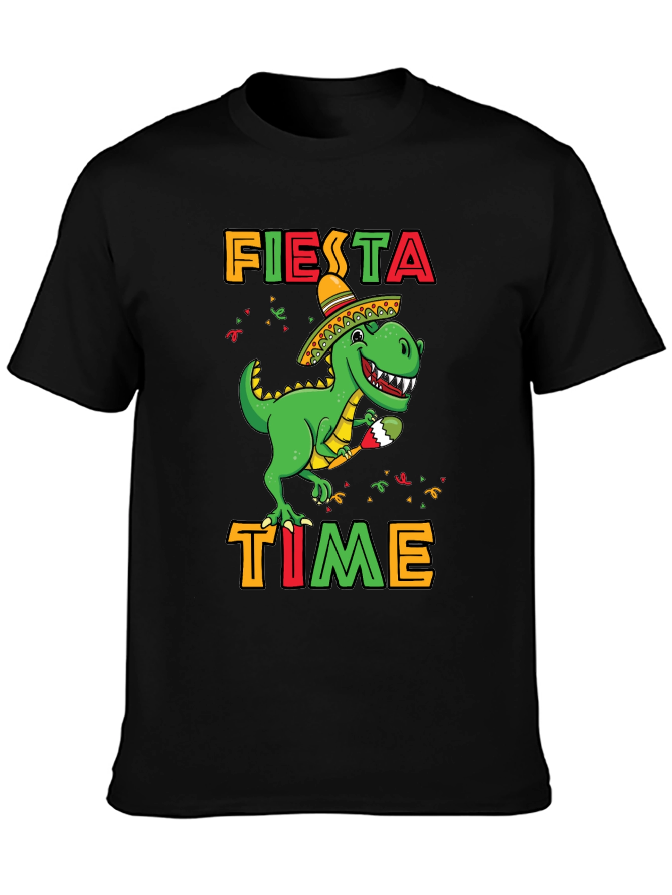 Fiesta Time Dinosaur T-Shirt - Cinco De Mayo