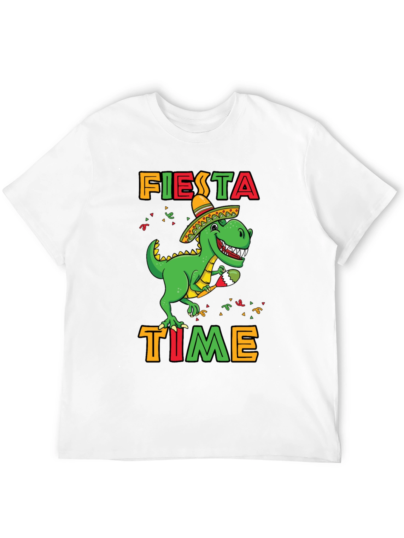 Fiesta Time Dinosaur T-Shirt - Cinco De Mayo