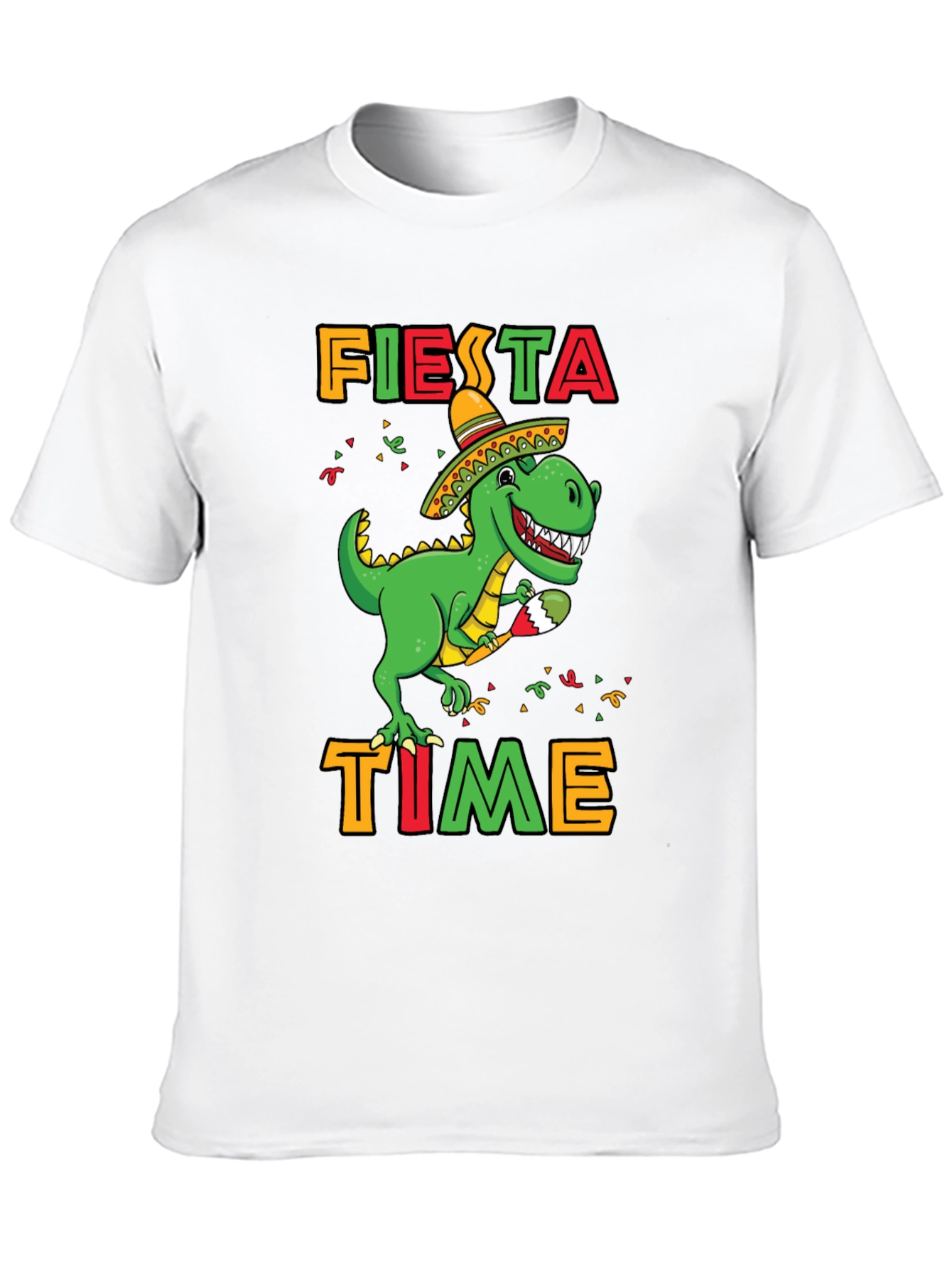 Fiesta Time Dinosaur T-Shirt - Cinco De Mayo