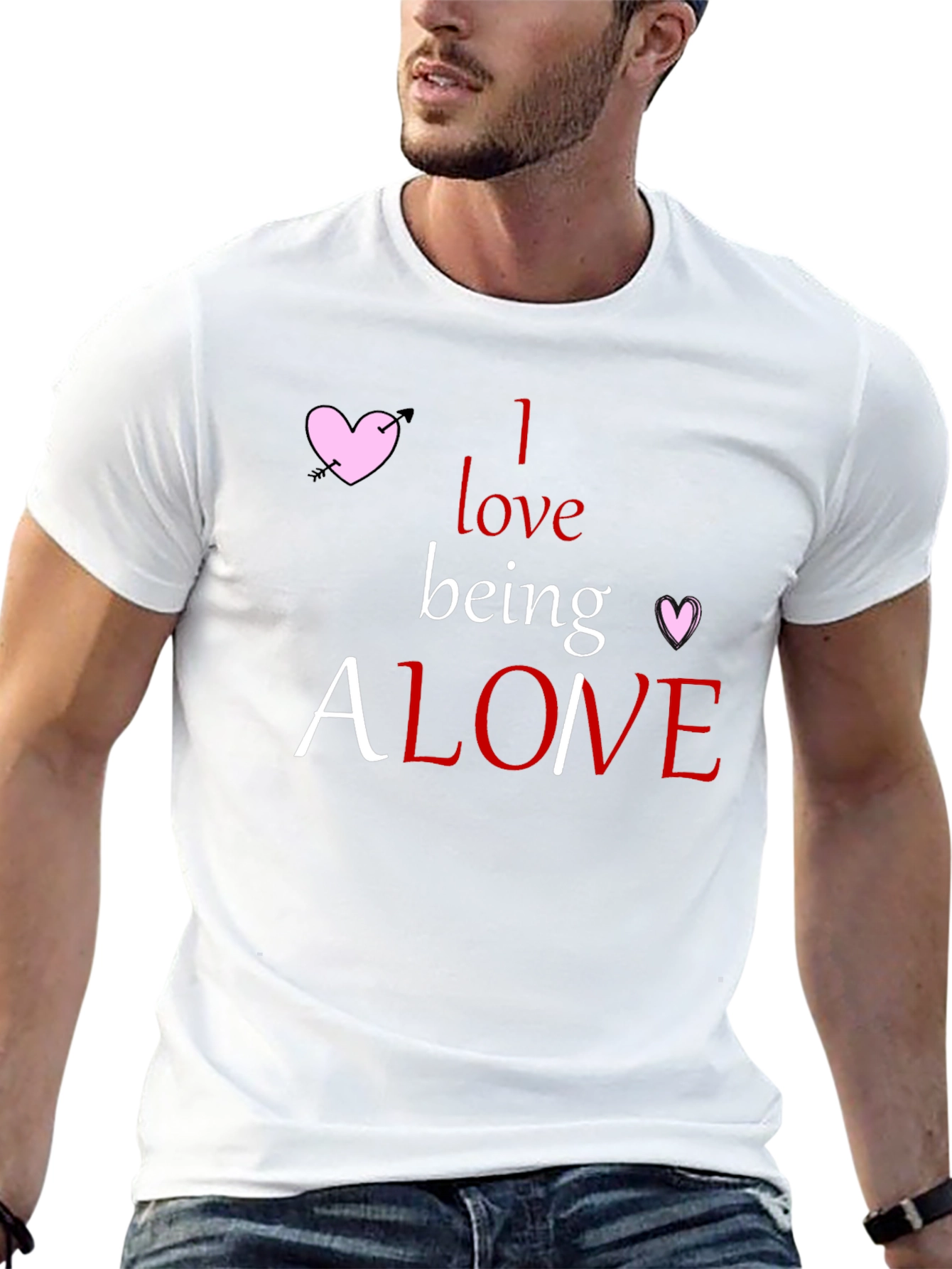 Alone T-Shirt - Heart Graphic Tee