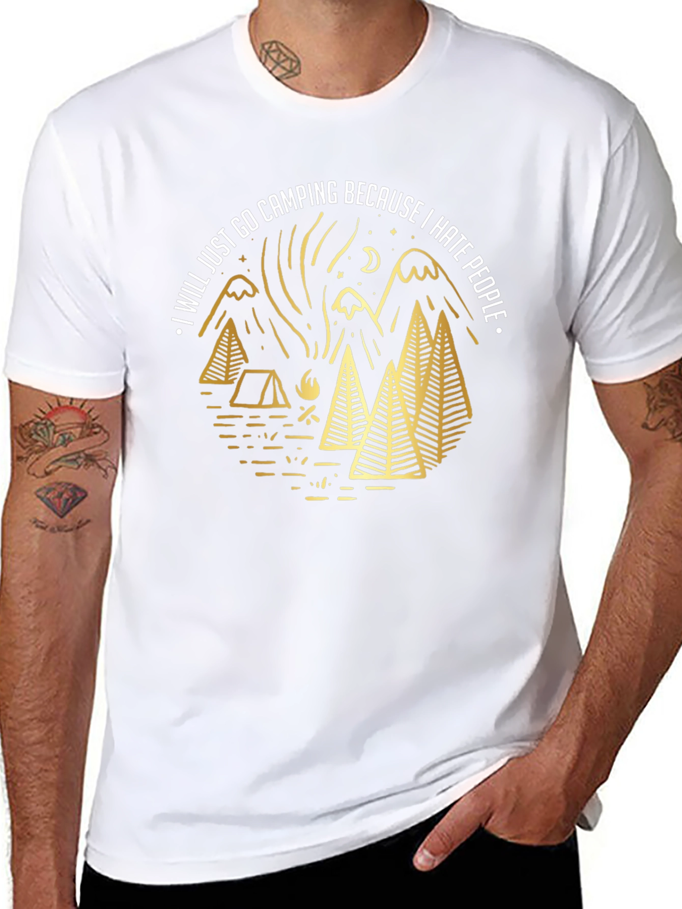 Camping Graphic Tee: I Hate People T-Shirt