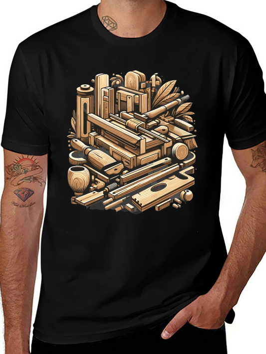 Artisans Tools Graphic T-Shirt - Woodworking Design