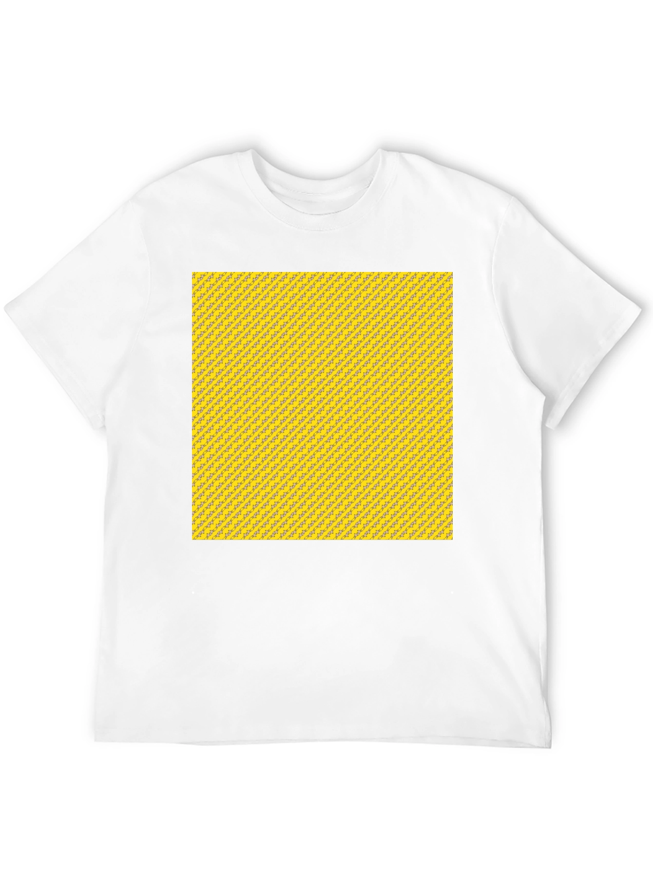 Modern Patterned Tee - Casual Black T-Shirt