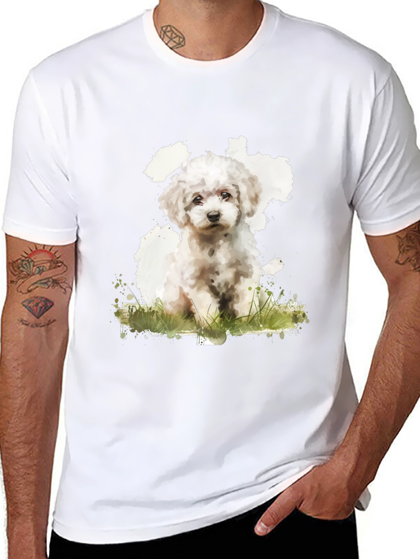 Cute Dog Graphic T-Shirt - Unisex Black Tee