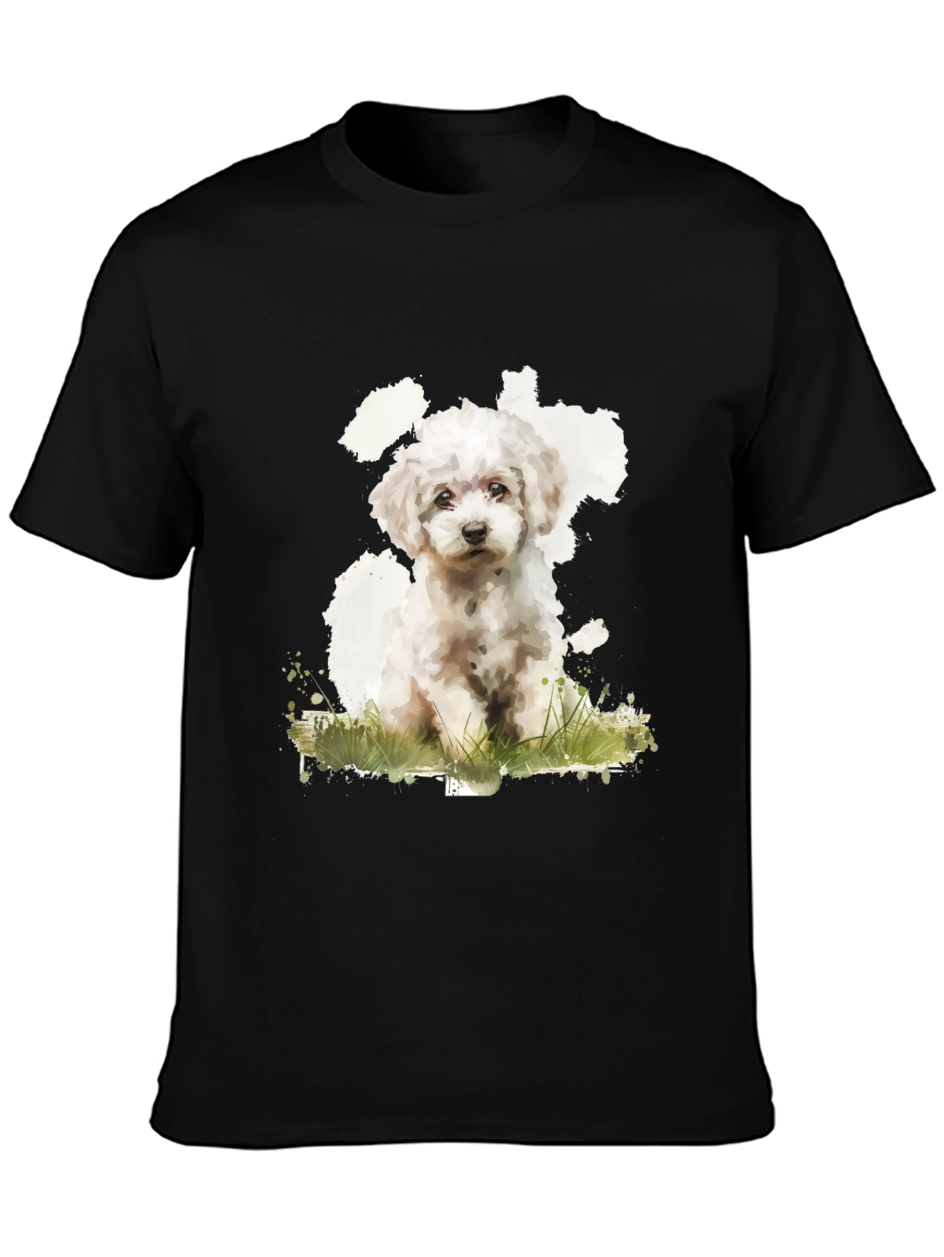 Cute Dog Graphic T-Shirt - Unisex Black Tee