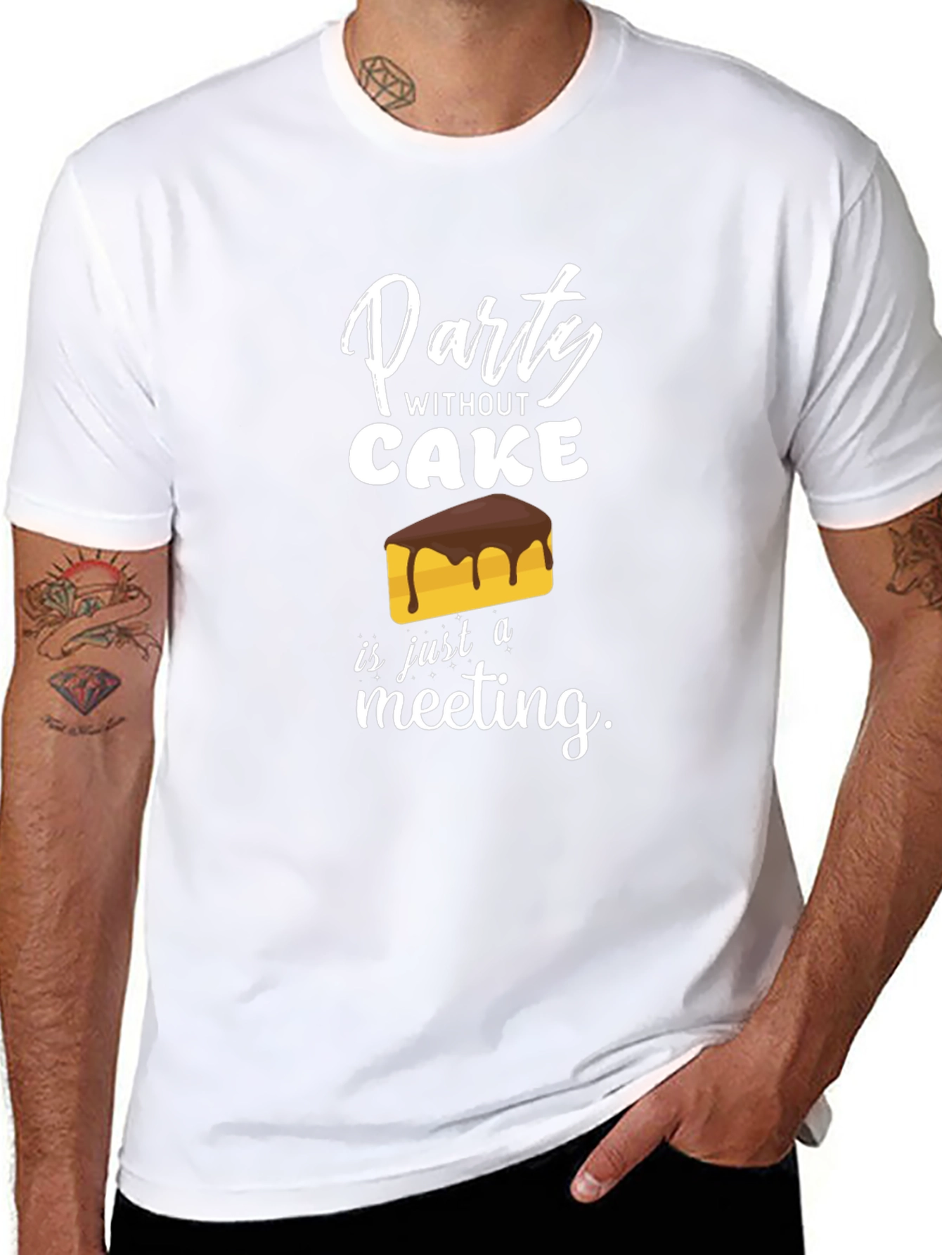Party Without Cake T-Shirt Funny Foodie Tee