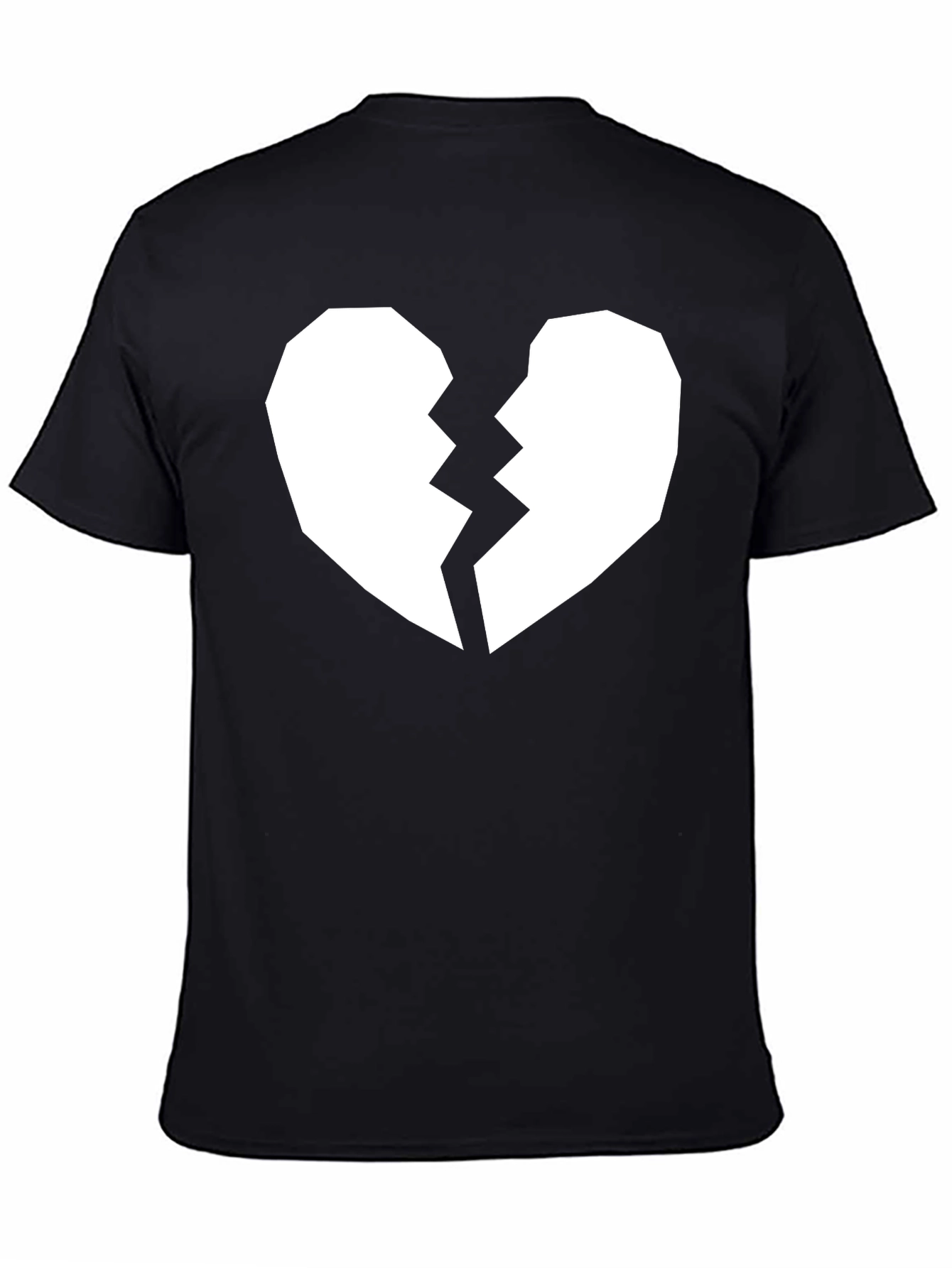 Broken Heart Graphic Tee - Black Casual Shirt