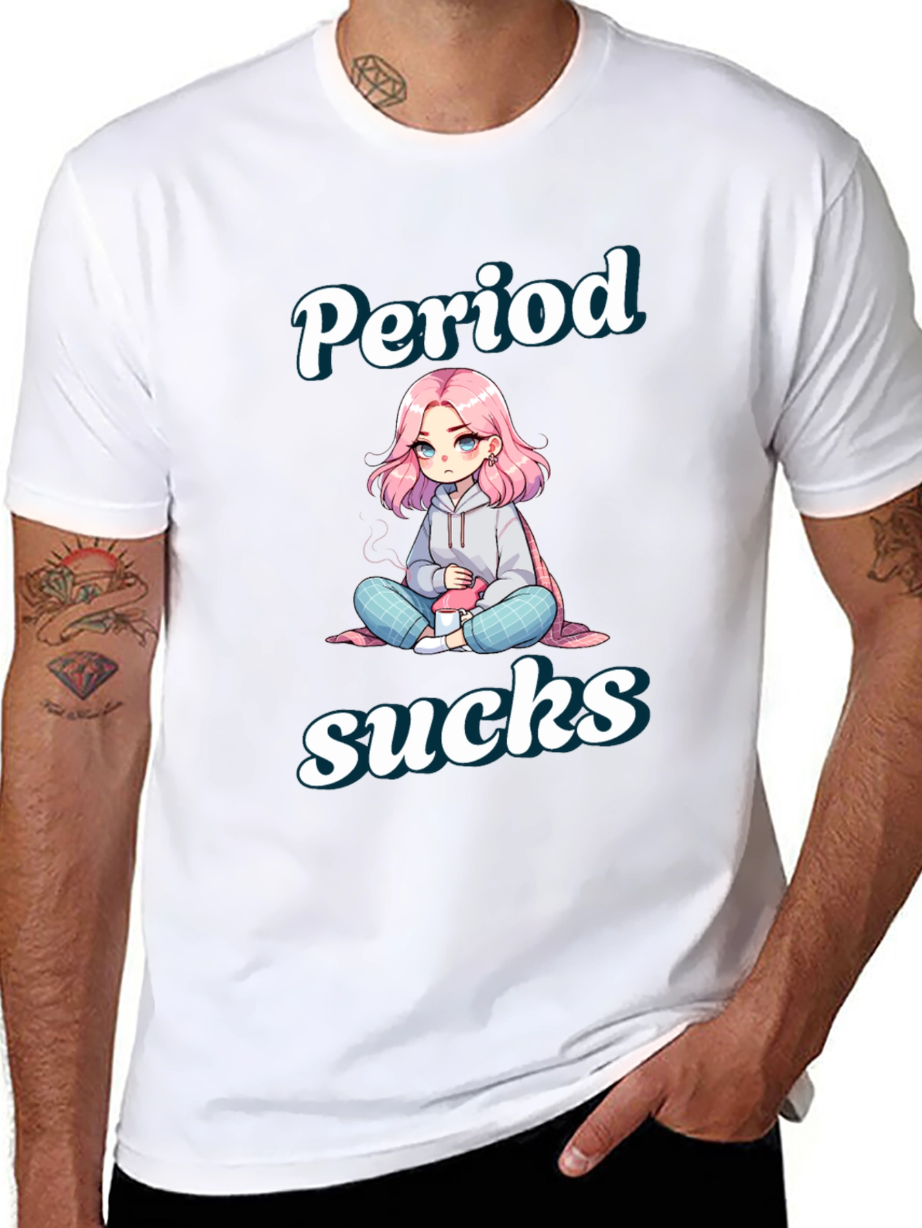 Period Sucks T-Shirt - Cute Anime Design