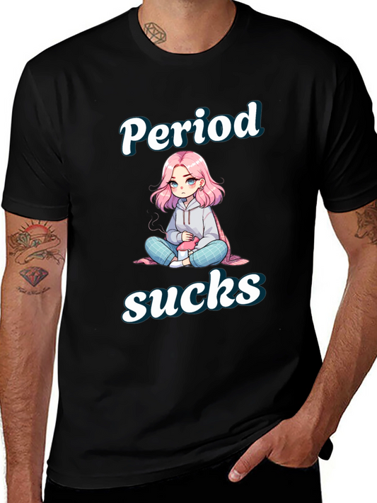 Period Sucks T-Shirt - Cute Anime Design