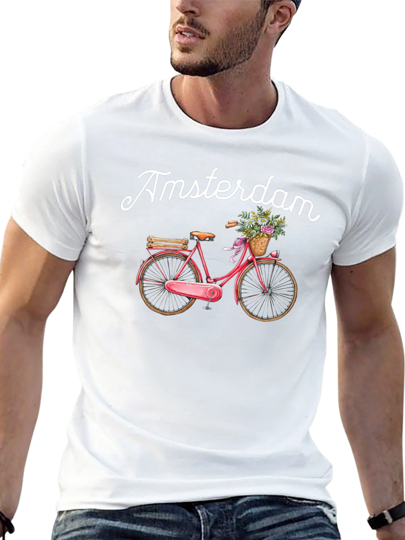 Amsterdam Bicycle Graphic T-Shirt