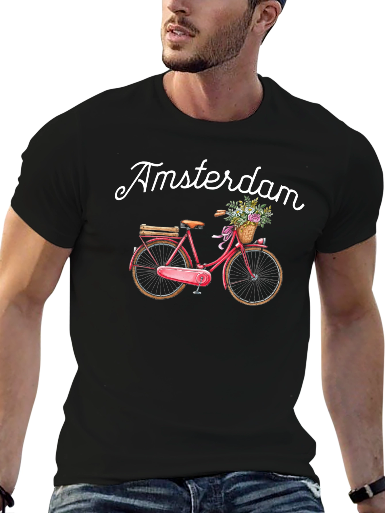 Amsterdam Bicycle Graphic T-Shirt