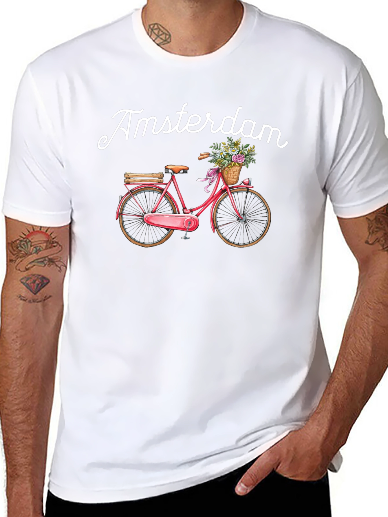 Amsterdam Bicycle Graphic T-Shirt