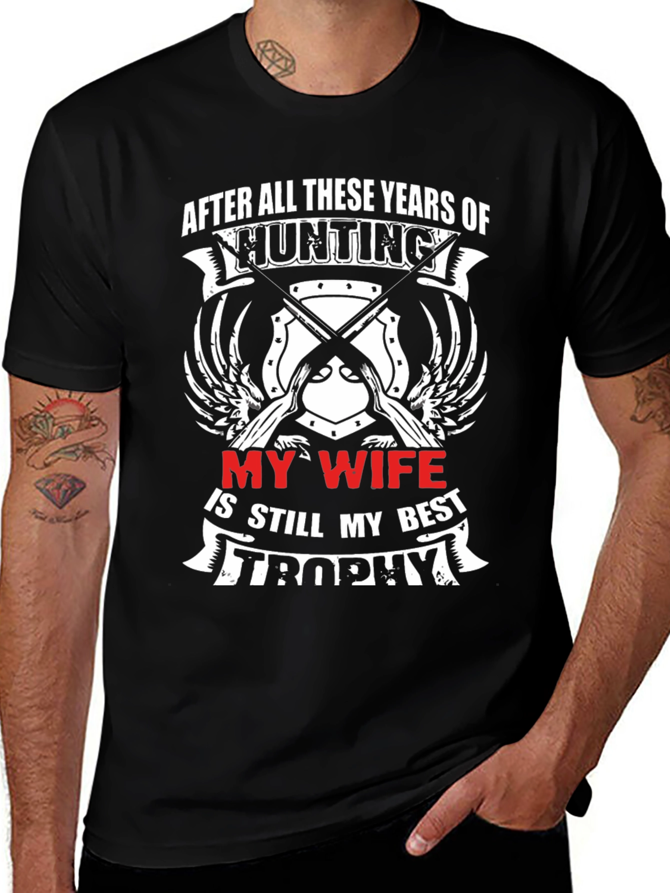 Hunting Wife Best Trophy Mens Graphic Tee