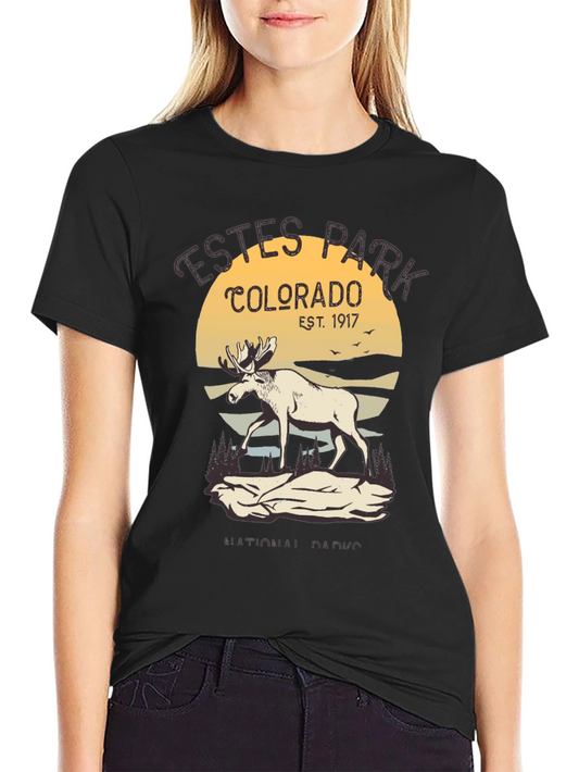 Estes Park Colorado Moose Graphic Tee