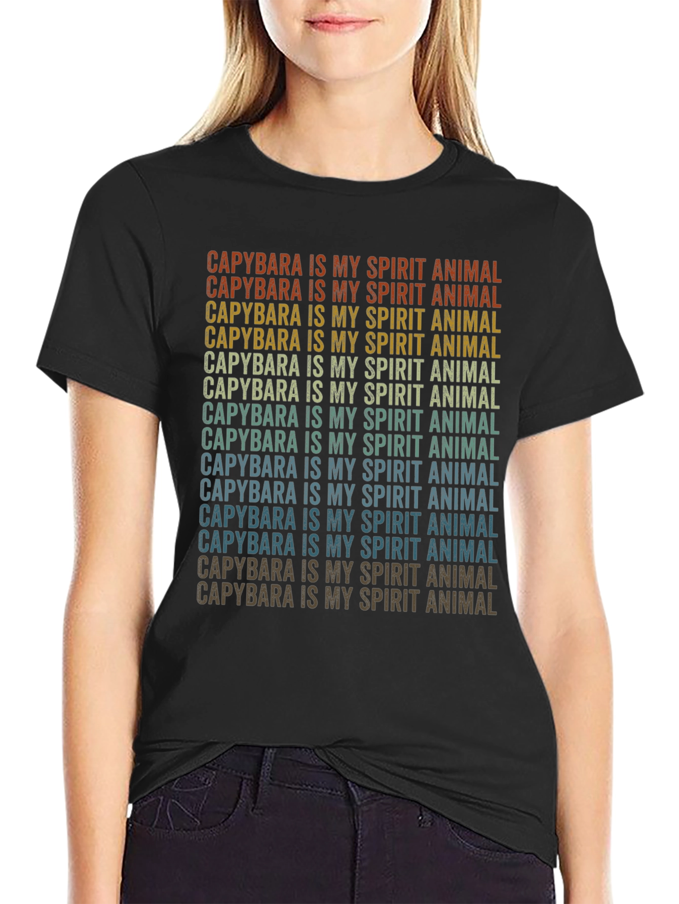 Capybara Spirit Animal T-Shirt - Retro Design
