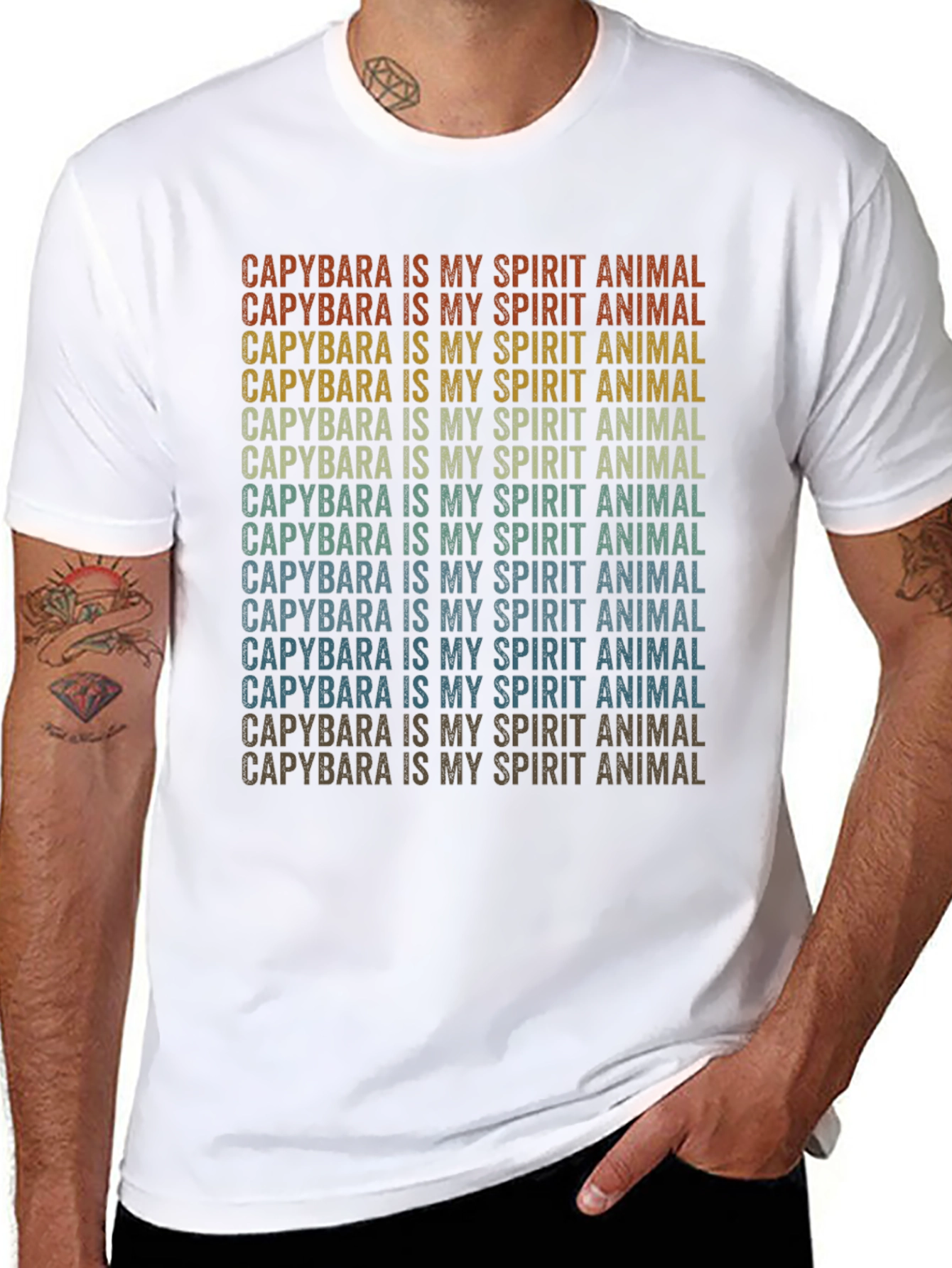 Capybara Spirit Animal T-Shirt - Retro Design