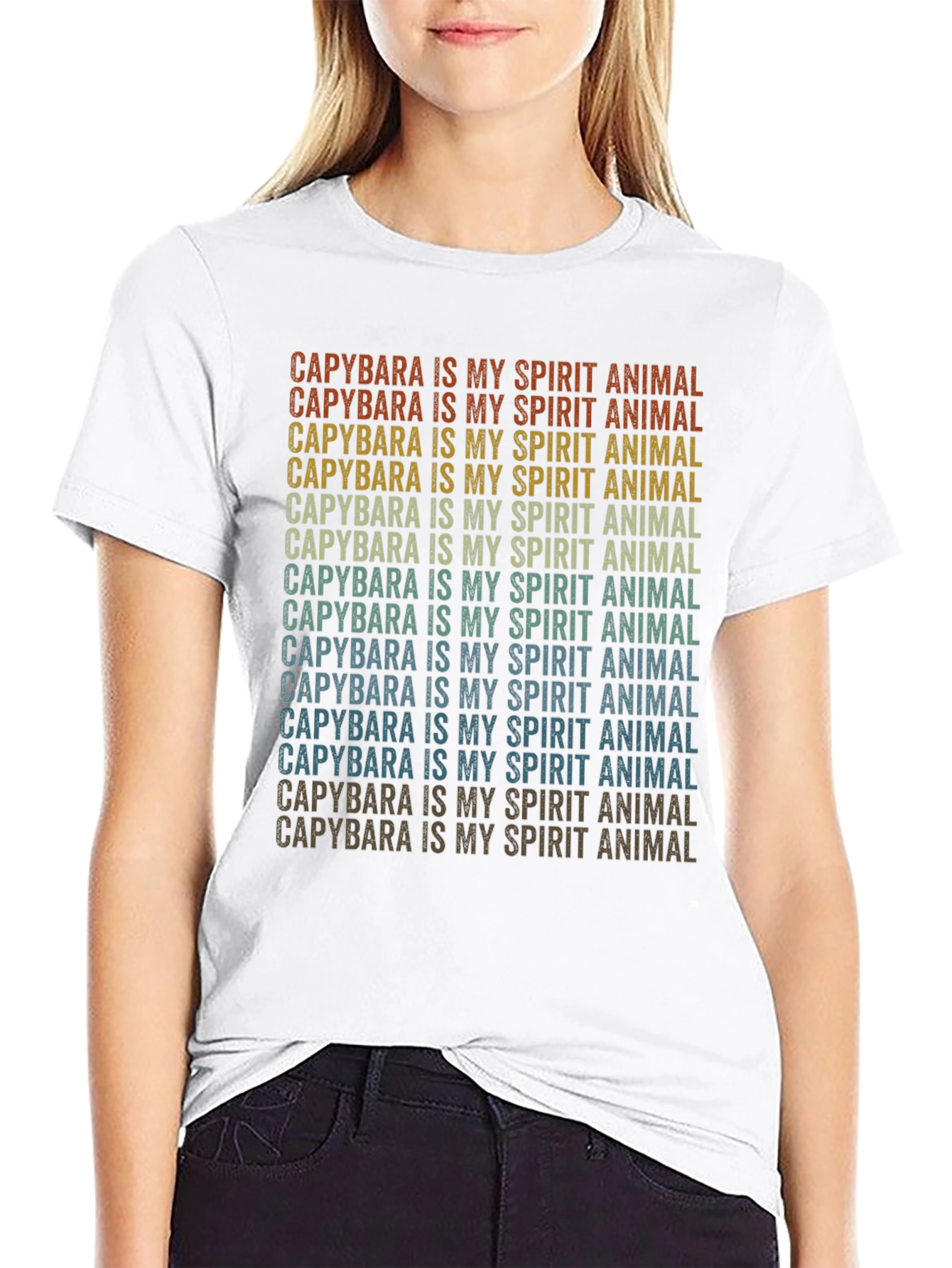 Capybara Spirit Animal T-Shirt - Retro Design