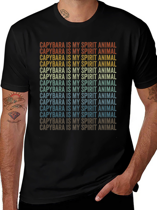 Capybara Spirit Animal T-Shirt - Retro Design