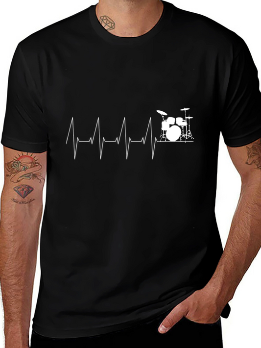 Drum Heartbeat T-Shirt - Musician Tee