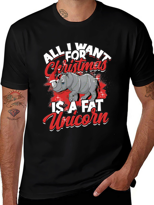 Funny Christmas Rhino T-Shirt