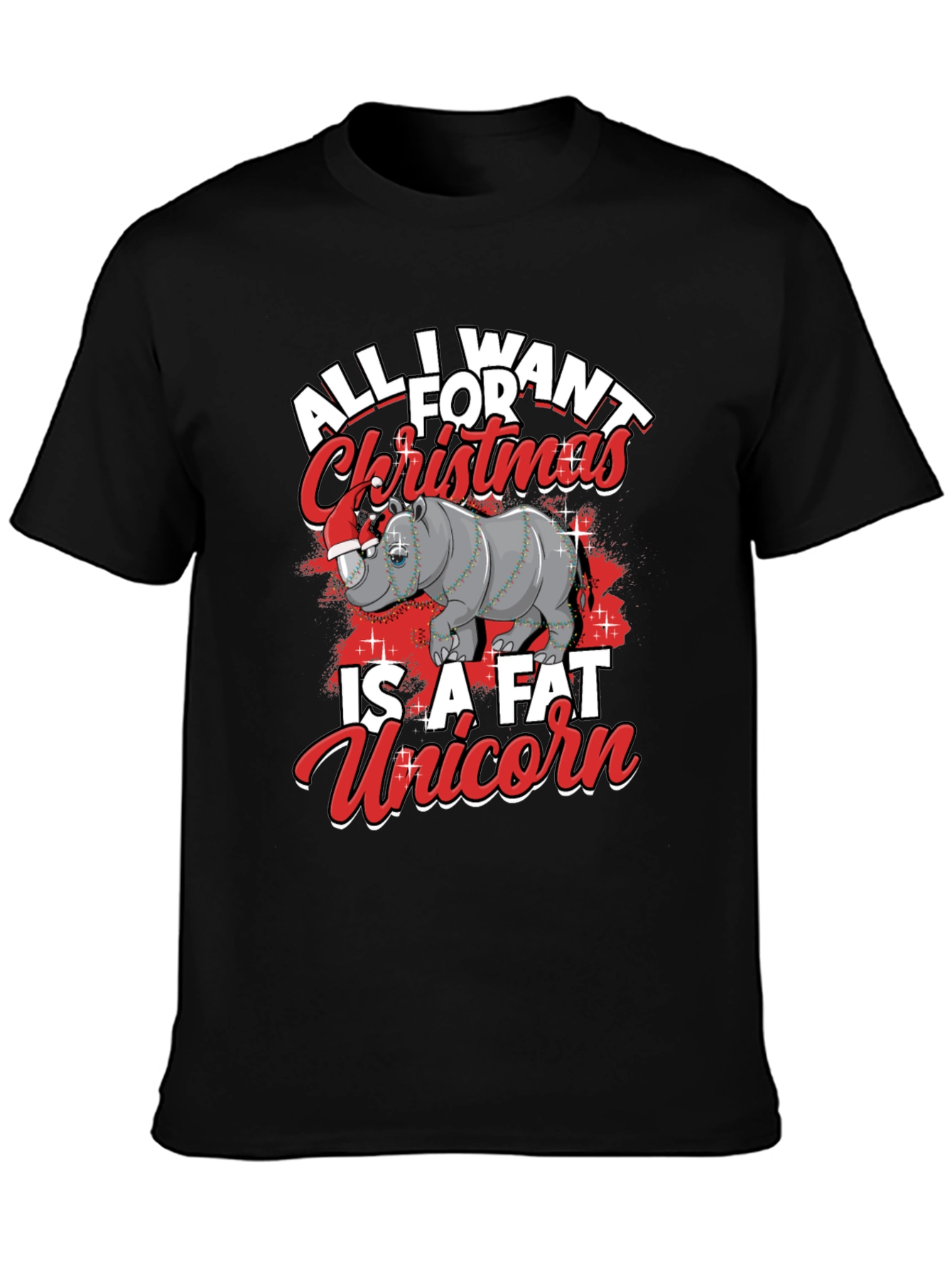 Funny Christmas Rhino T-Shirt
