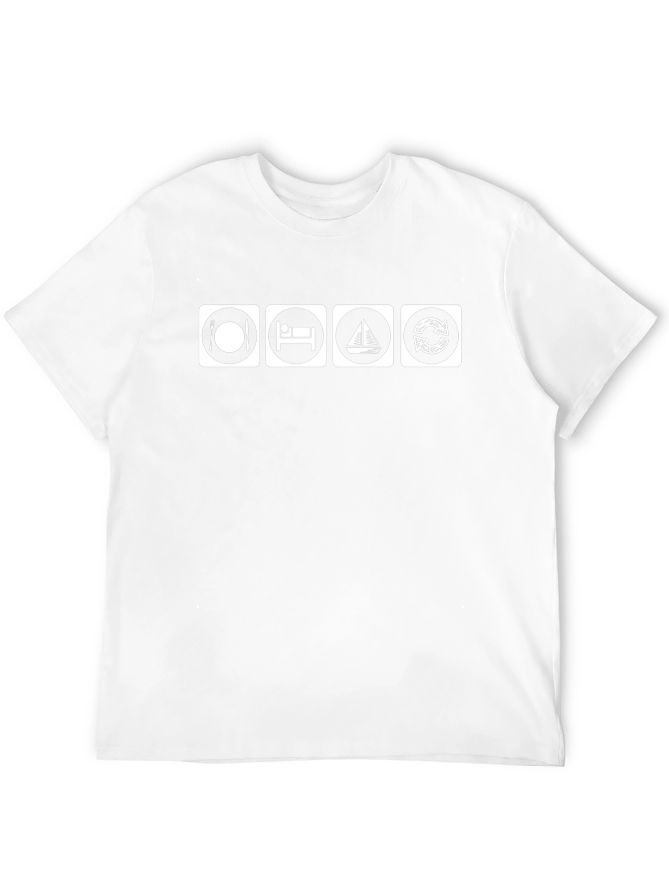 Eat Sleep Sail Repeat Black T-Shirt