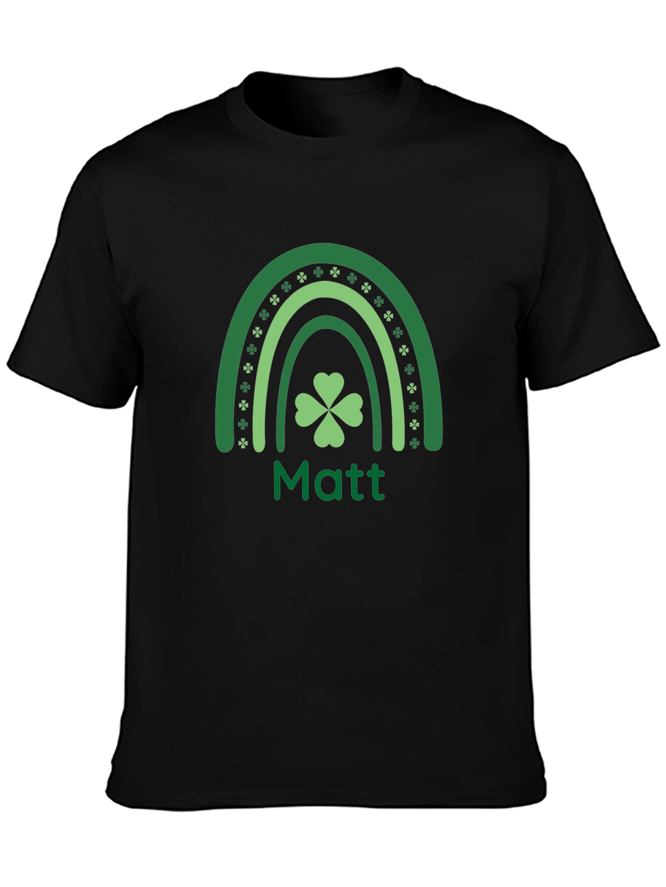 St. Patricks Day Matt Shamrock Rainbow T-Shirt