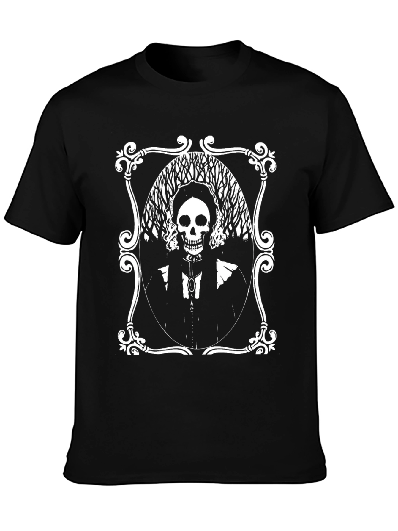 Skull Portrait Graphic Tee - Mens Black T-Shirt