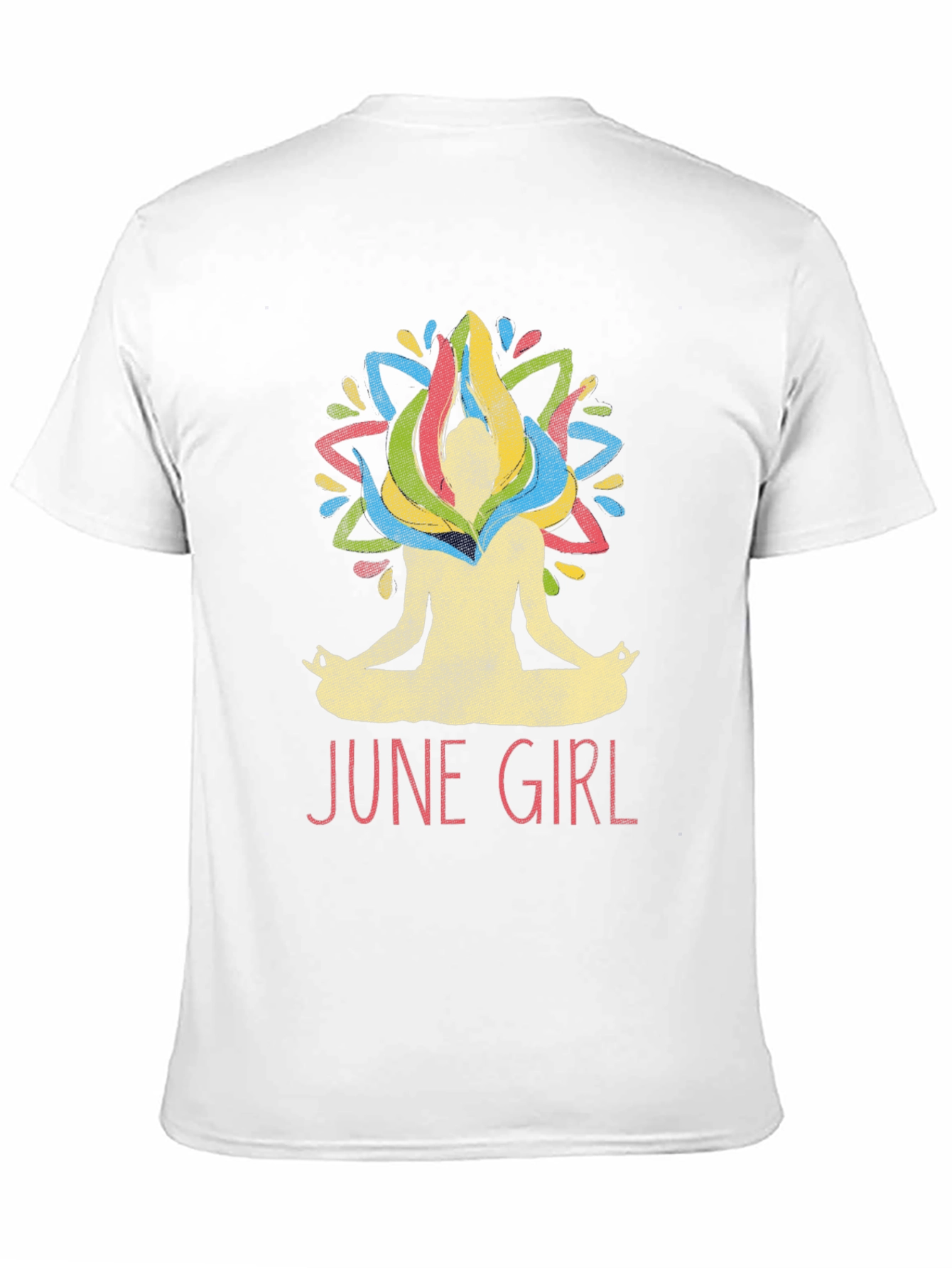 June Girl Yoga T-Shirt - Meditating Woman