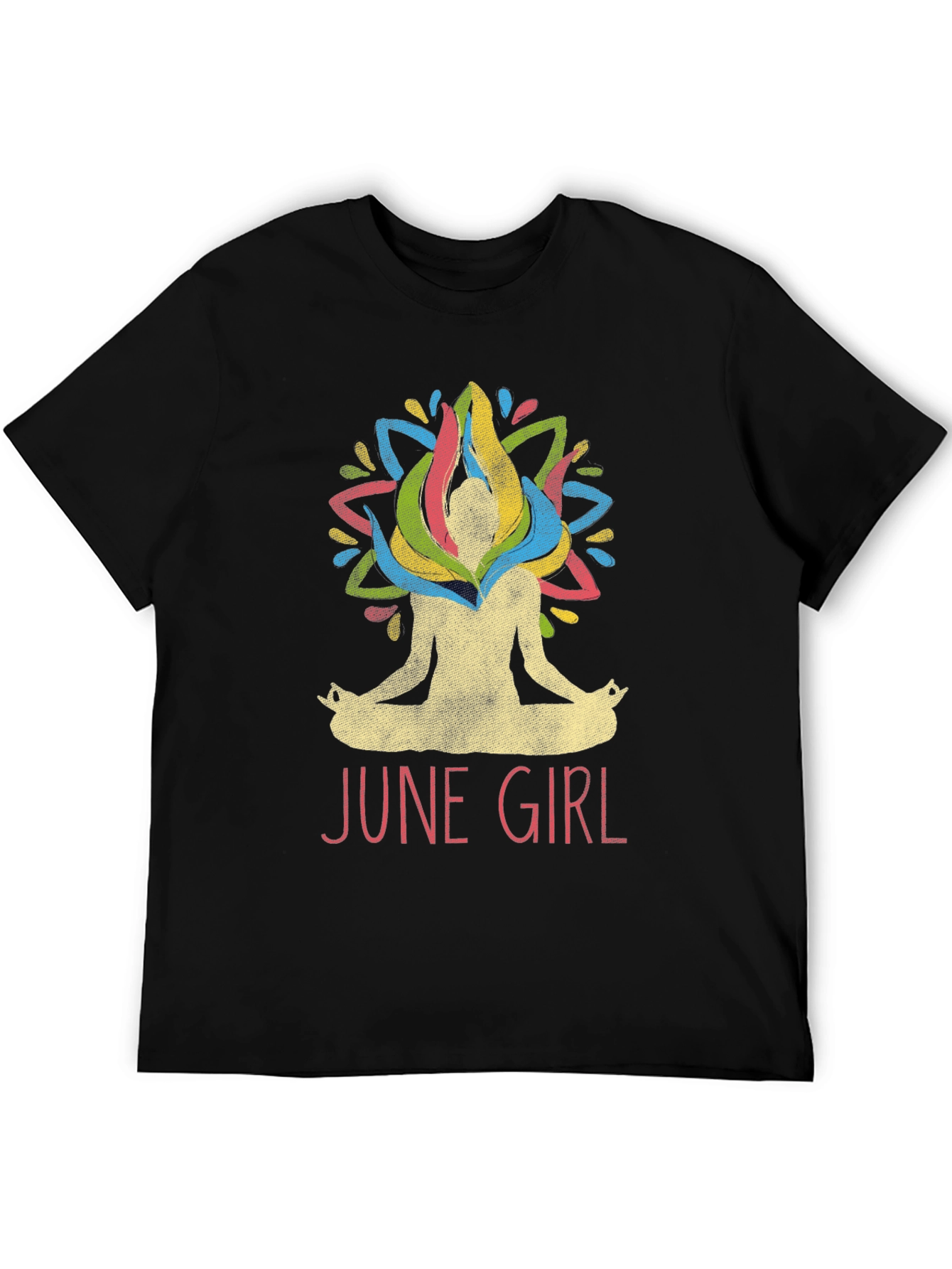 June Girl Yoga T-Shirt - Meditating Woman