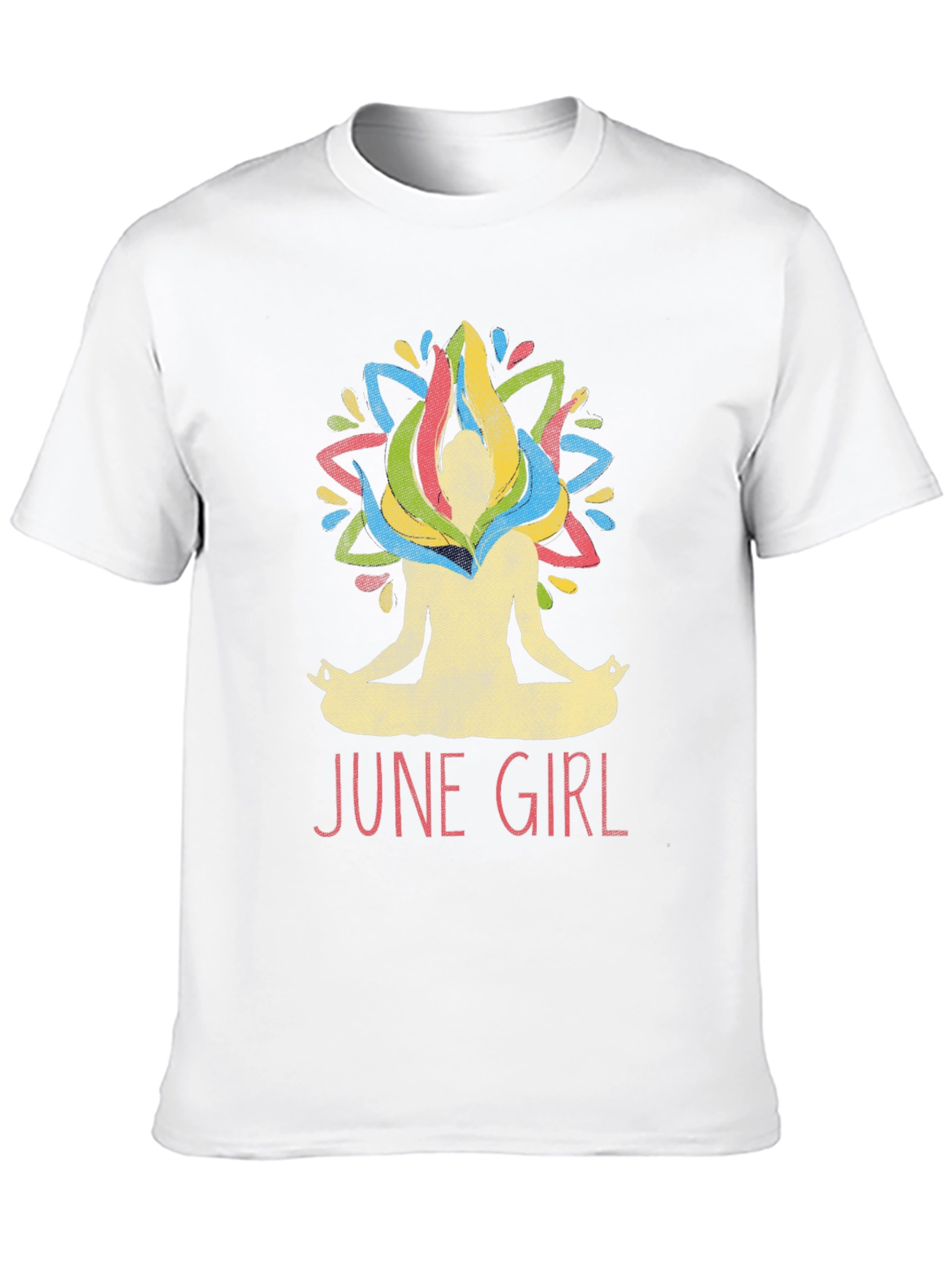 June Girl Yoga T-Shirt - Meditating Woman