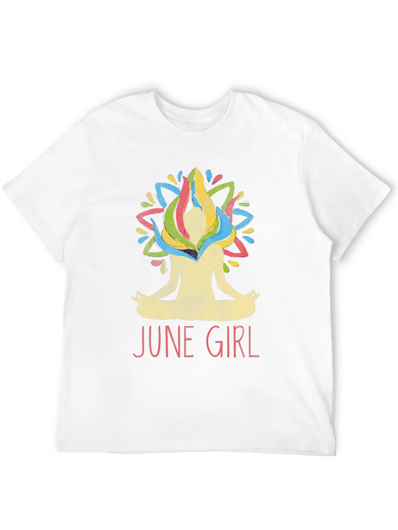 June Girl Yoga T-Shirt - Meditating Woman