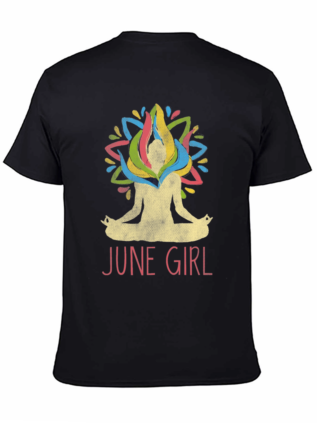 June Girl Yoga T-Shirt - Meditating Woman