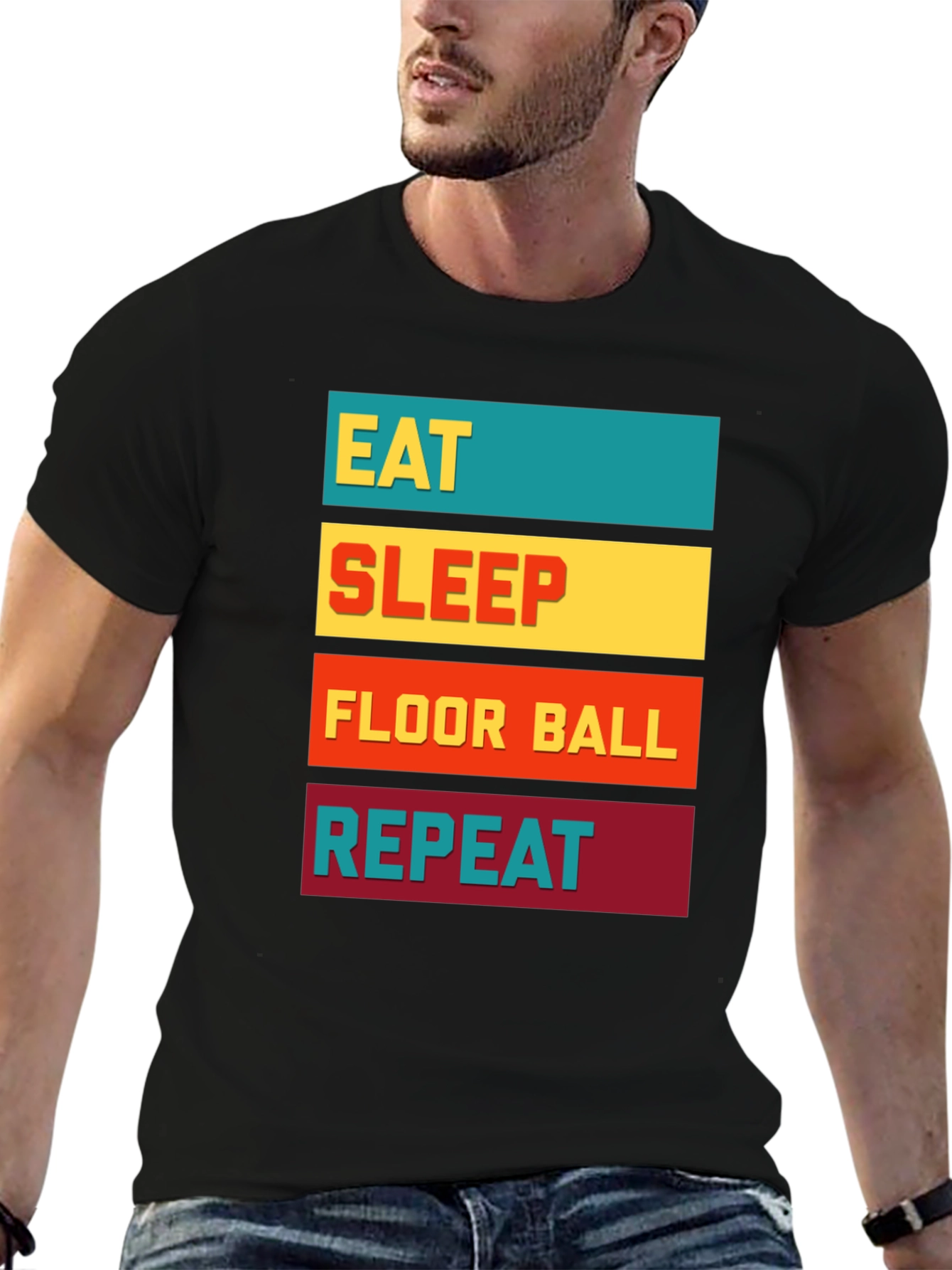 Eat Sleep Floor Ball Repeat T-Shirt