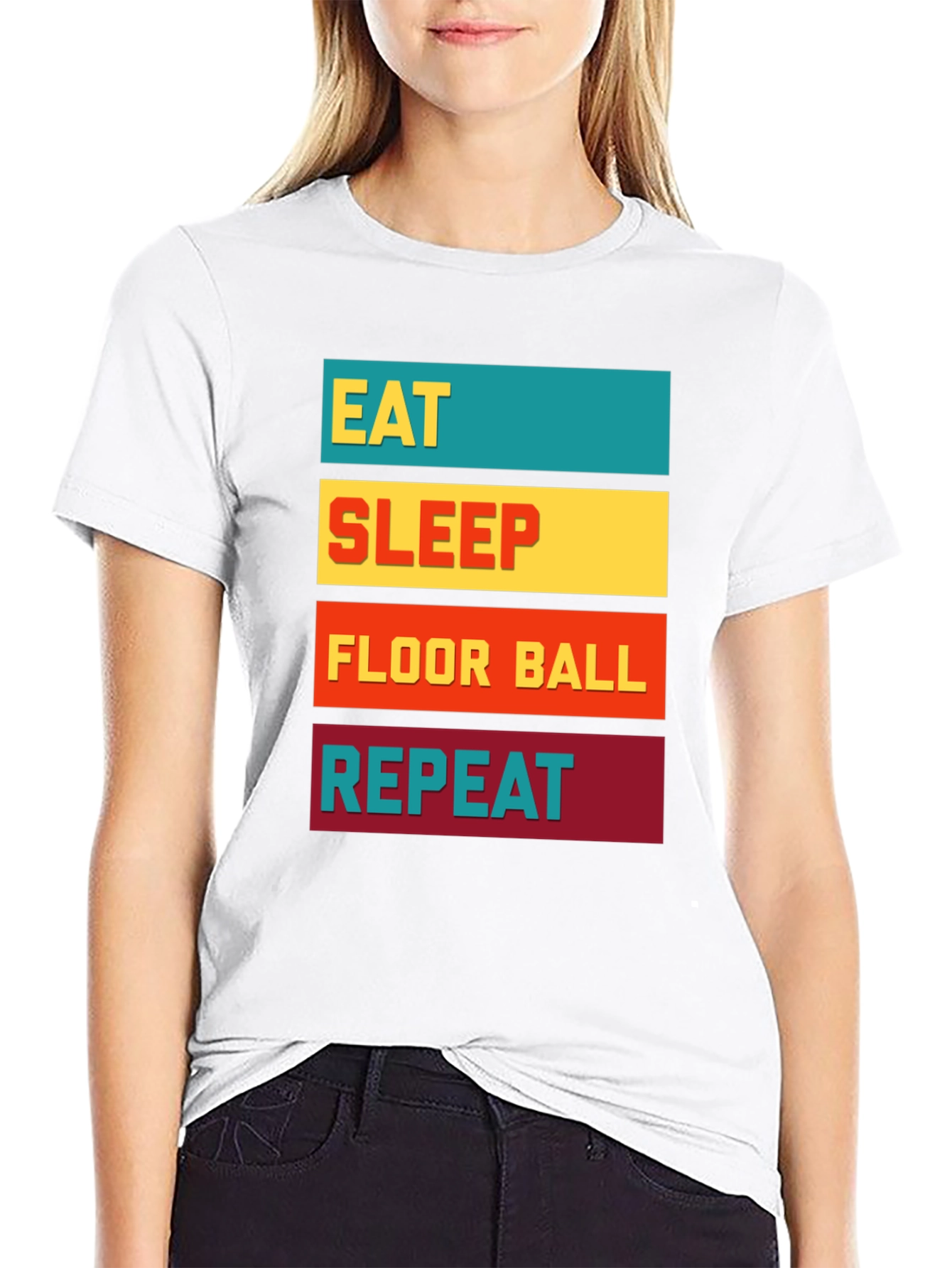 Eat Sleep Floor Ball Repeat T-Shirt