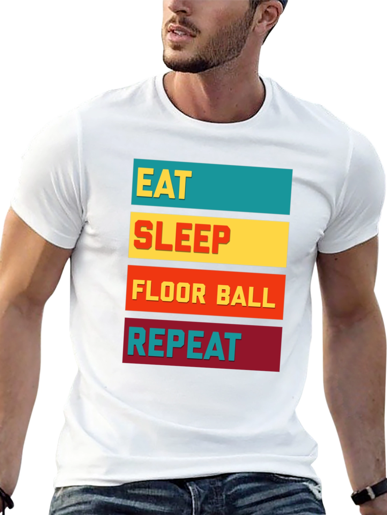 Eat Sleep Floor Ball Repeat T-Shirt