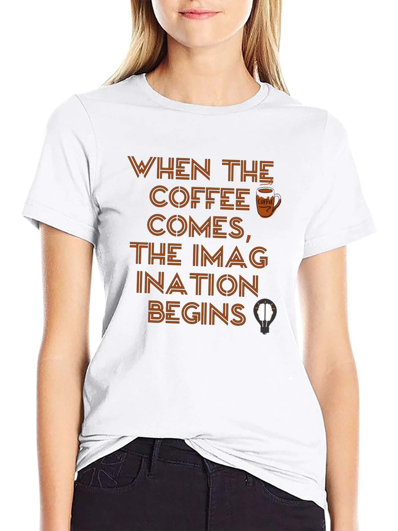 Coffee Imagination Black T-Shirt