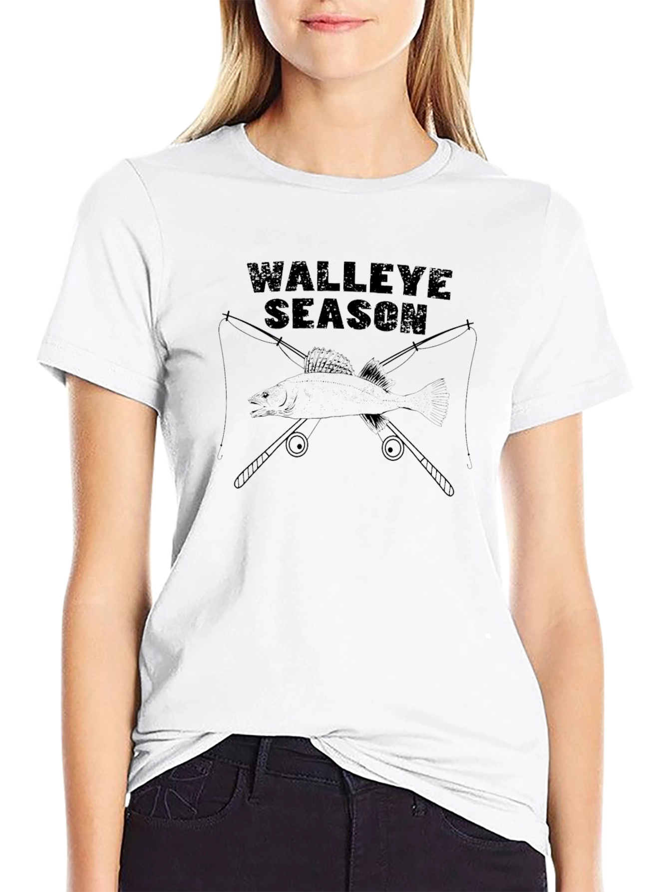 Walleye Season Black T-Shirt