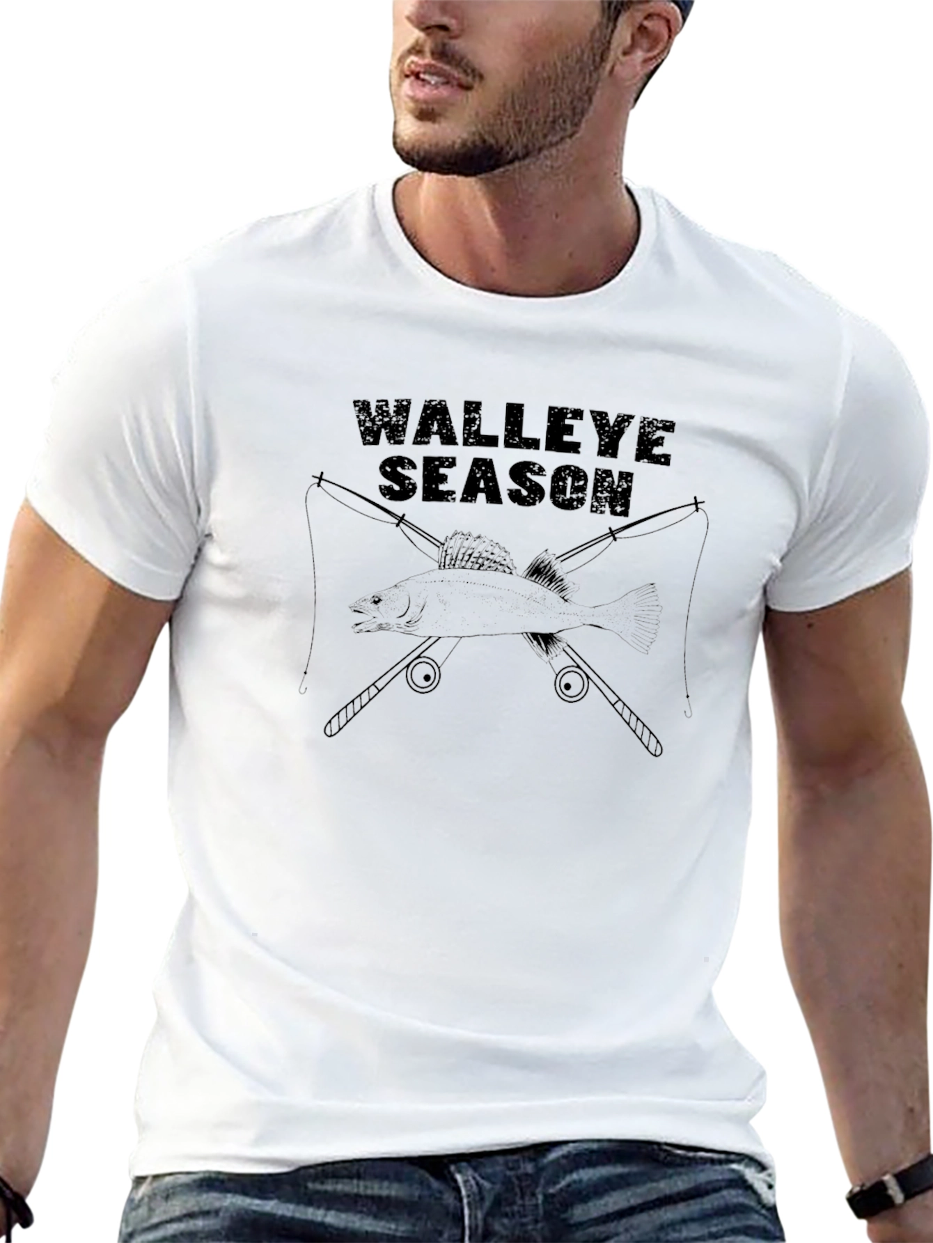 Walleye Season Black T-Shirt