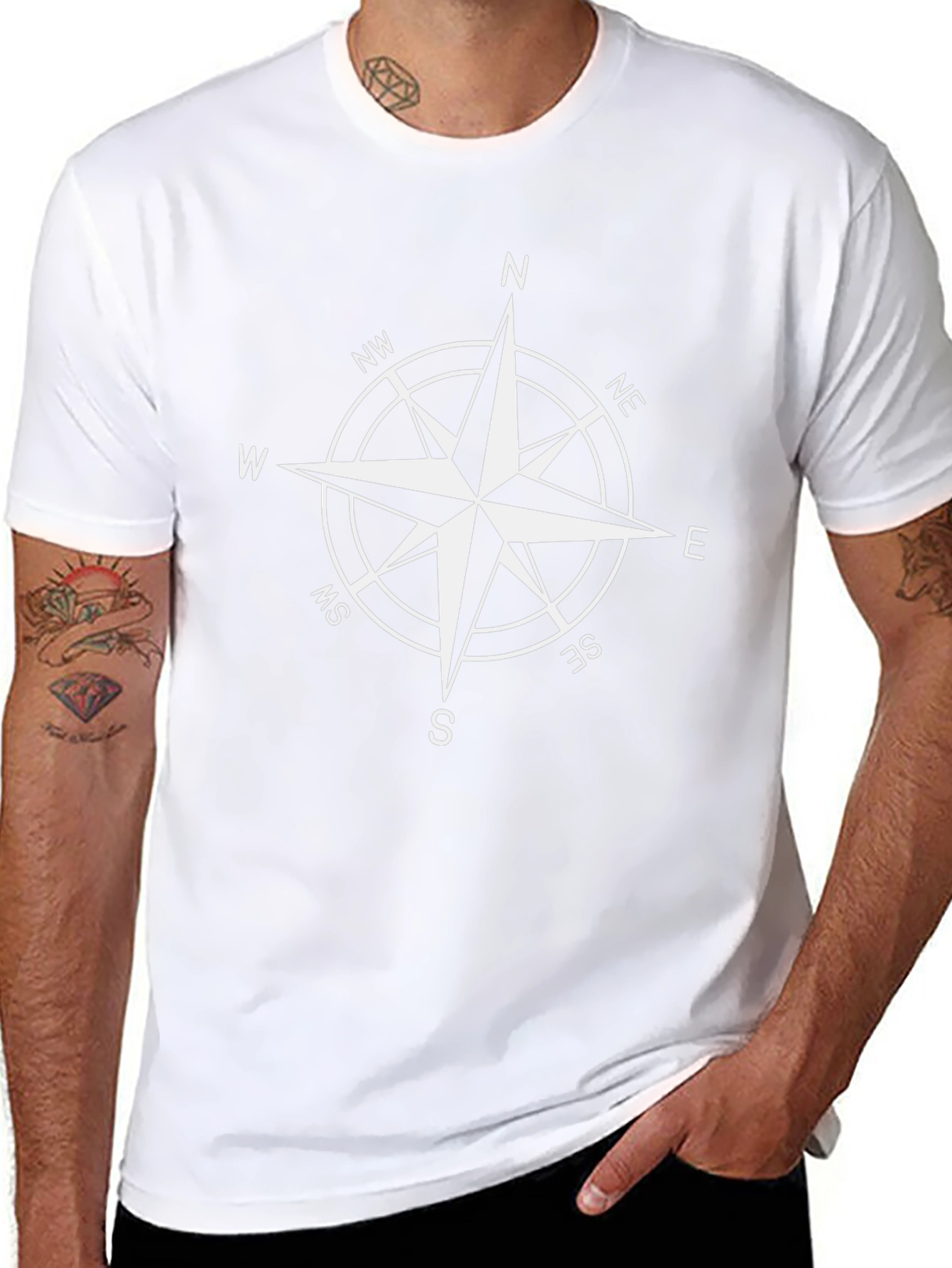 Compass Rose T-Shirt - Classic Nautical Style Tee