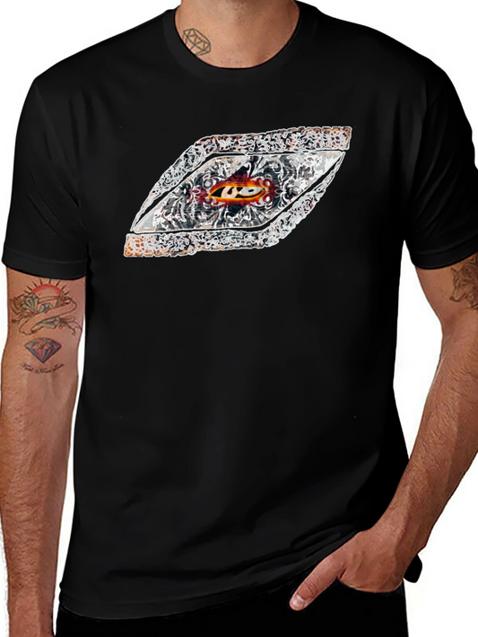 Eye-Catching Graphic Tee - Black