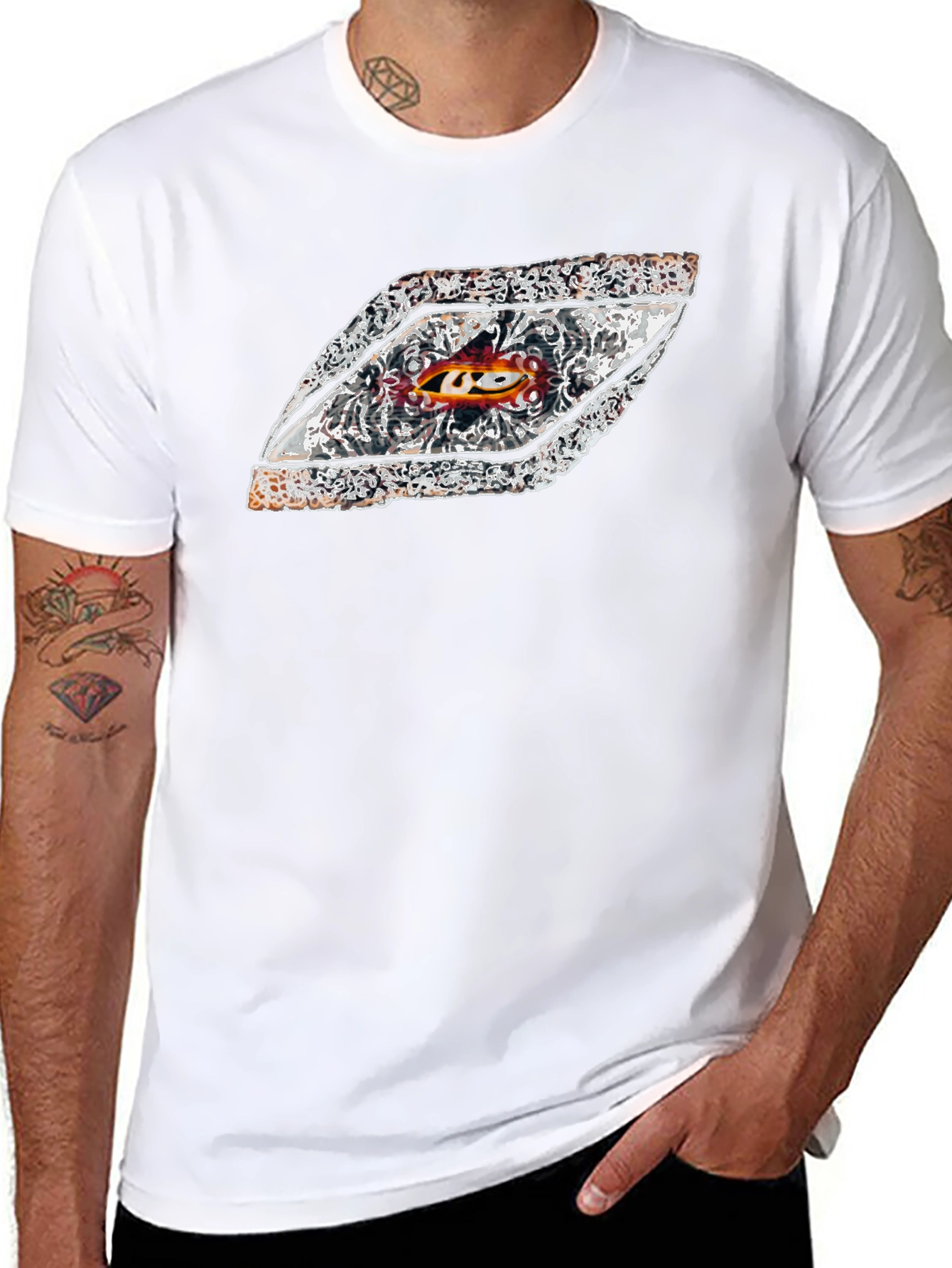 Eye-Catching Graphic Tee - Black