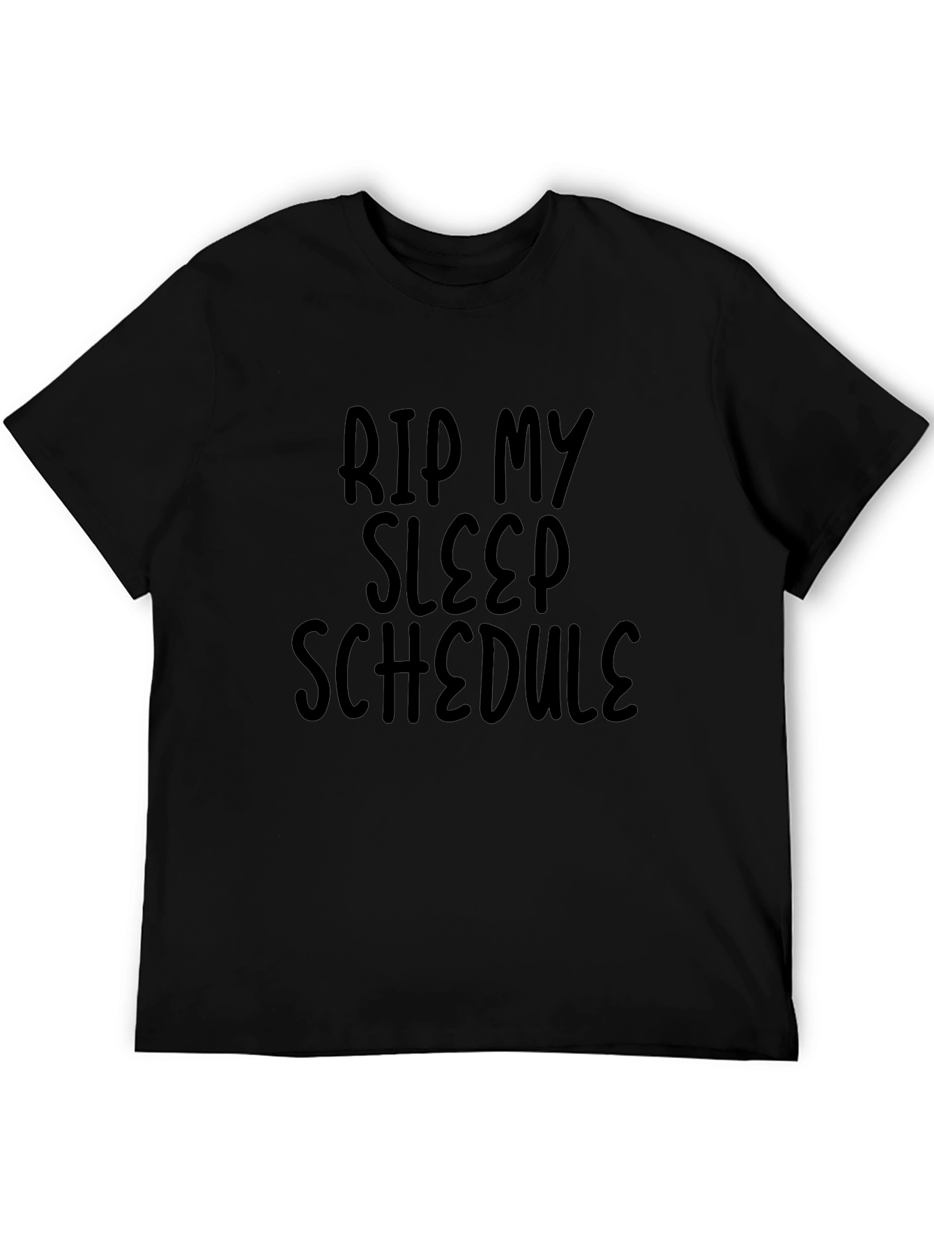 RIP My Sleep Schedule Black Graphic Tee