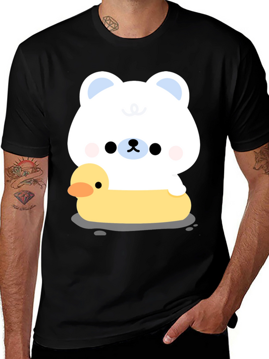 Cute Bear & Duck Cartoon T-Shirt