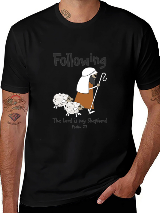 Following Sheep T-Shirt - The Lord Is My Shepherd Tee